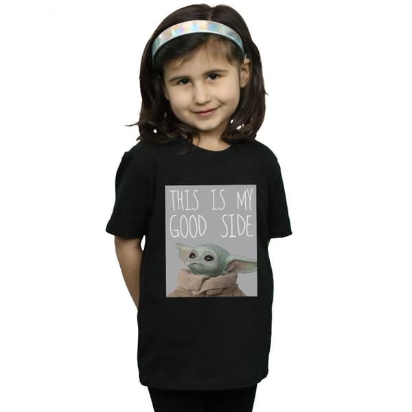 Star Wars Girls The Mandalorian The Child Good Side T-shirt i bomull