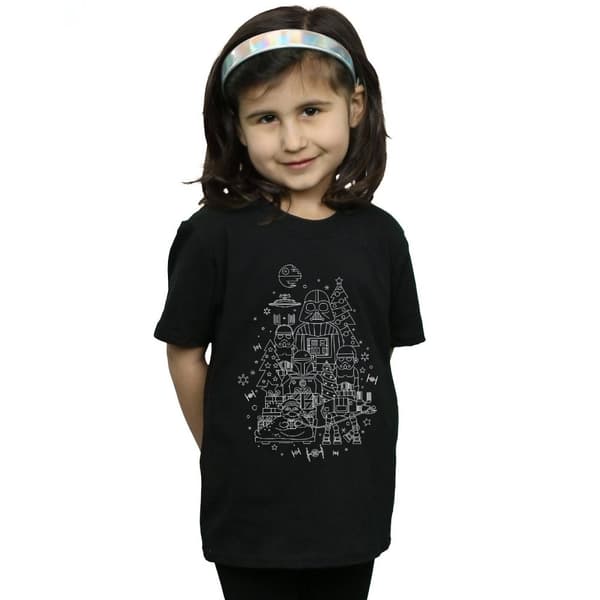 Star Wars Girls Empire Christmas Cotton T-Shirt
