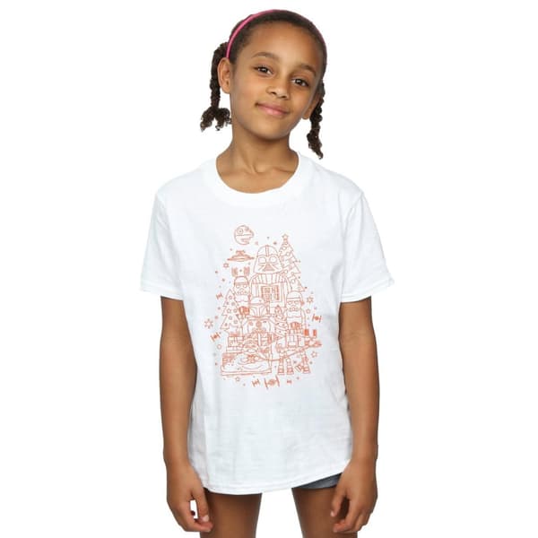 Star Wars Girls Empire Christmas Cotton T-Shirt