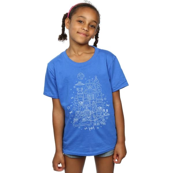 Star Wars Girls Empire Christmas Cotton T-Shirt
