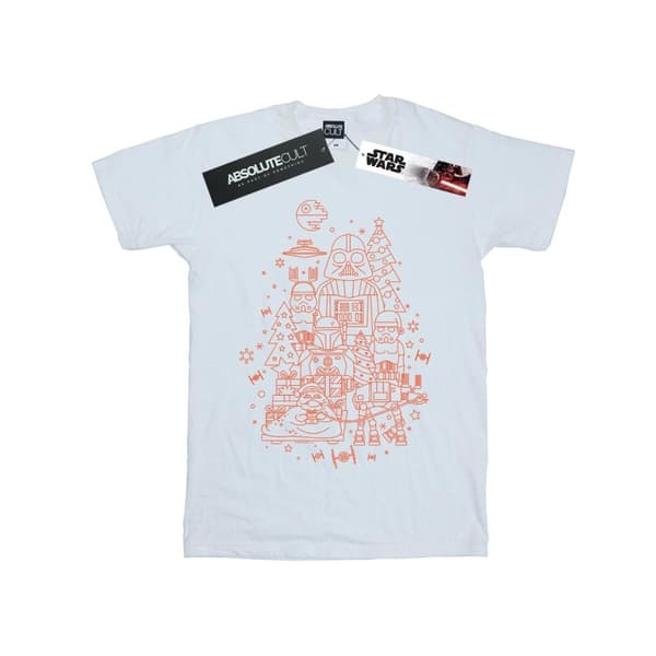Star Wars Girls Empire Christmas Cotton T-Shirt