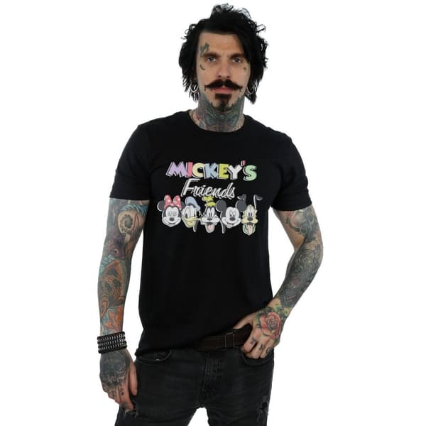 Disney Mens Mickey Mouse Friends Faded Nostalgia T-shirt