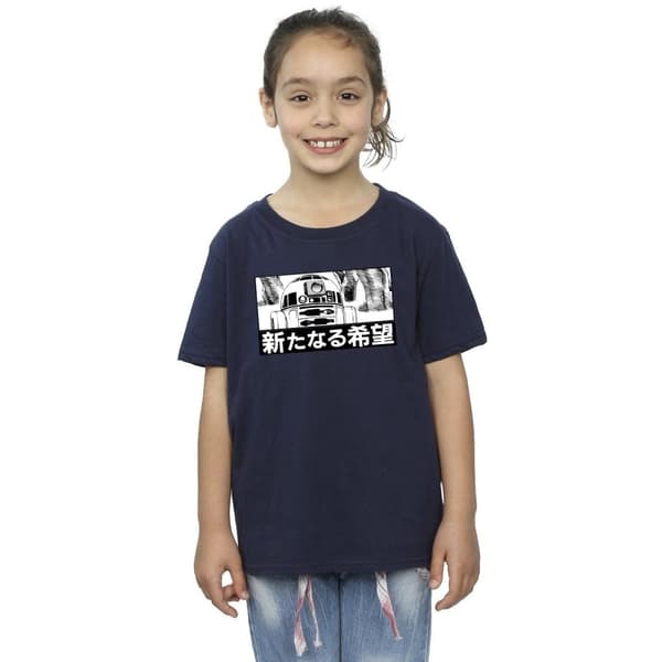 Star Wars Girls R2D2 Japanese Cotton T-Shirt