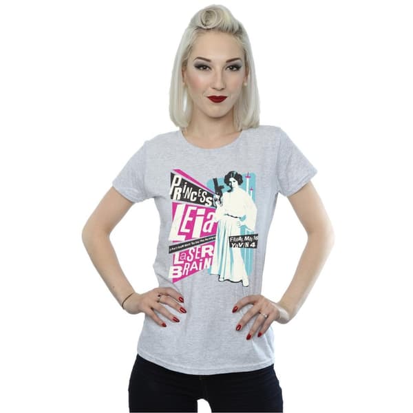 Star Wars Dam/kvinn Princess Leia Rock Poster - T-shirt i bomull