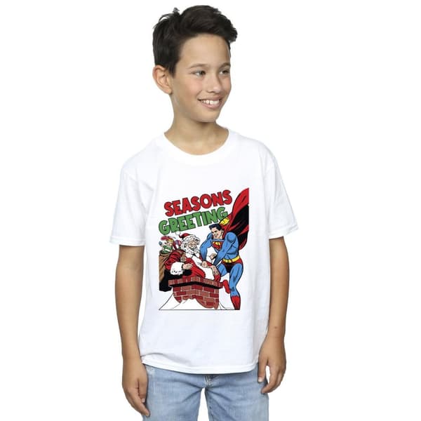DC Comics Superman Santa Comic T-shirt för pojkar