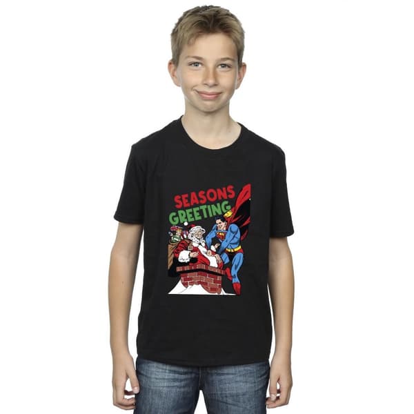 DC Comics Superman Santa Comic T-shirt för pojkar