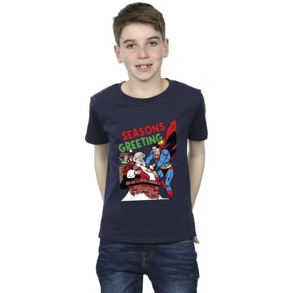 DC Comics Superman Santa Comic T-shirt för pojkar