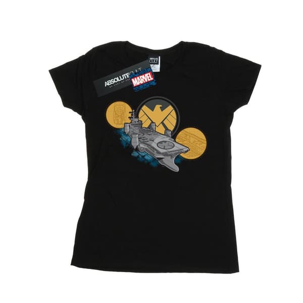 Marvel Womens/Ladies S.H.I.E.L.D. Hellicarrier Cotton T-Shirt