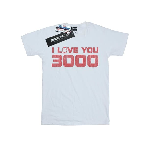 Marvel Dam/kvinnor Avengers Endgame I Love You 3000 Boyfriend T-shirt i bomull med tryck