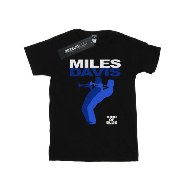 Miles Davis Womens/Ladies Kind Of Blue Cotton Boyfriend T-Shirt Black L