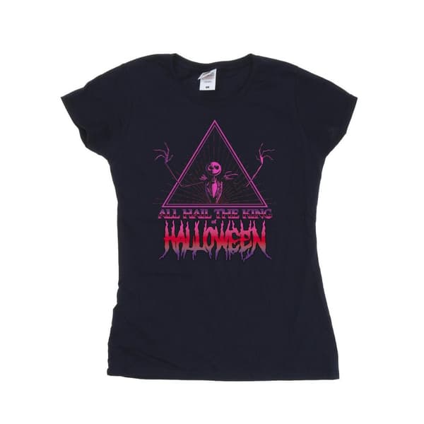 Disney Dam/Tjej The Nightmare Before Christmas Halloween King T-shirt i bomull Navy Blue L