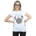 Miniatyrbillede 2 af 3: Disney Womens/Ladies Minnie Mouse Rainbow Face Cotton T-Shirt