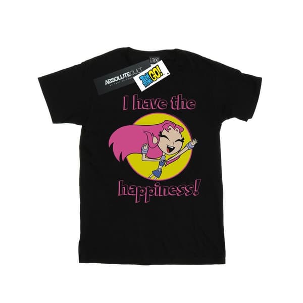 DC Comics T-shirt i bomull för flickor Teen Titans Go I Have The Happiness