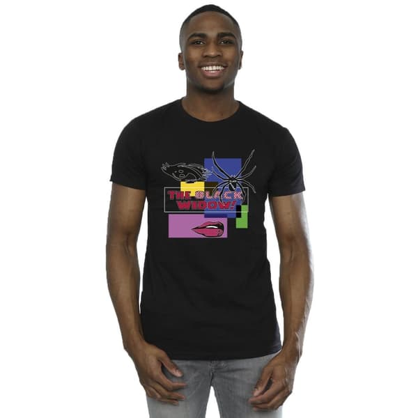 Marvel Mens Black Widow Pop Art T-Shirt