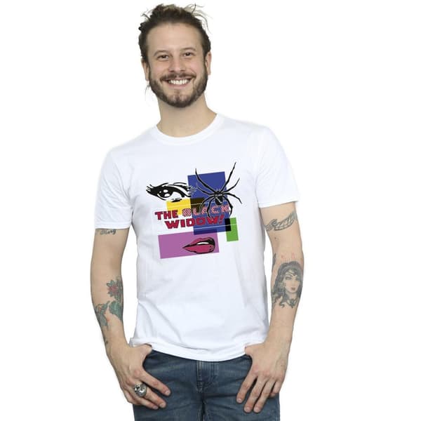 Marvel Mens Black Widow Pop Art T-Shirt