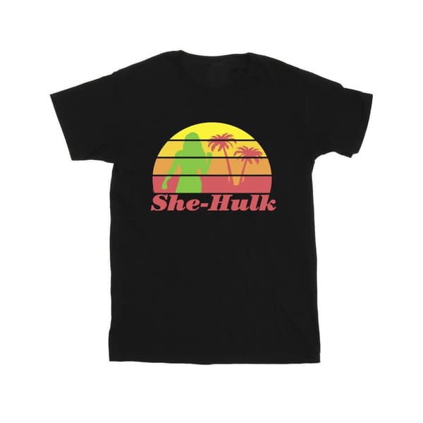 Marvel She-Hulk: Attorney At Law - T-shirt i bomull med solnedgångsflex för flickor