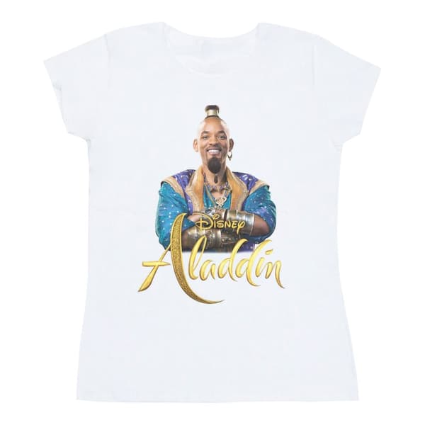 Disney Womens/Ladies Aladdin Movie Genie Photo Cotton T-Shirt White XXL