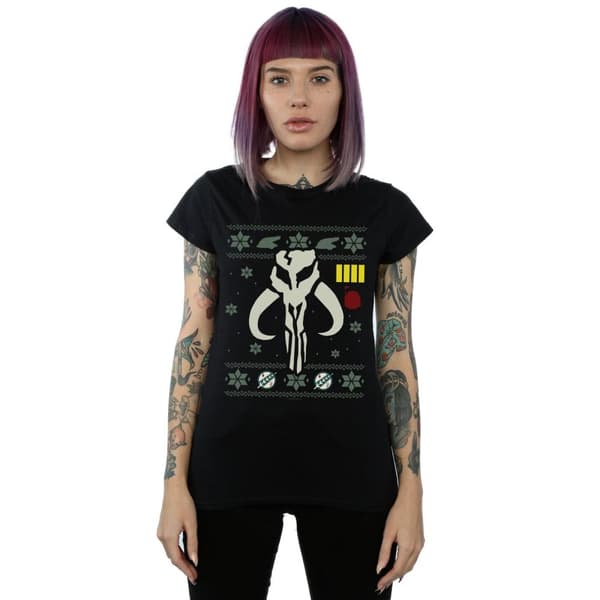 Star Wars Womens/Ladies Christmas Bantha Skull Cotton T-Shirt