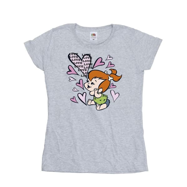 The Flintstones Womens/Ladies Pebbles Love Love Love Cotton T-Shirt