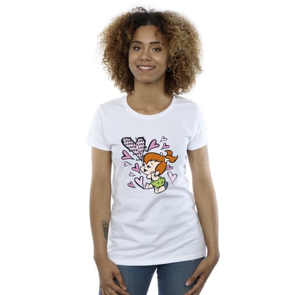 The Flintstones Womens/Ladies Pebbles Love Love Love Cotton T-Shirt