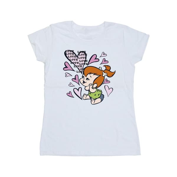 The Flintstones Womens/Ladies Pebbles Love Love Love Cotton T-Shirt