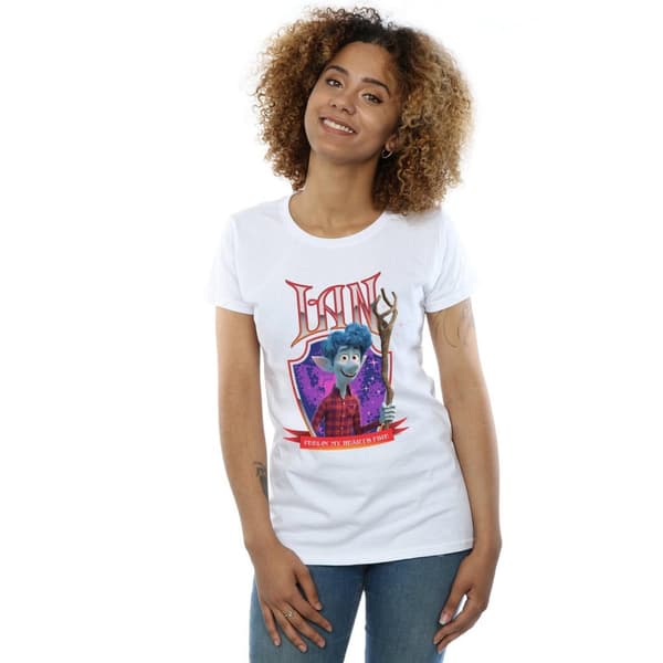 Disney Womens/Ladies Onward Ian Heart´s Fire Cotton T-Shirt
