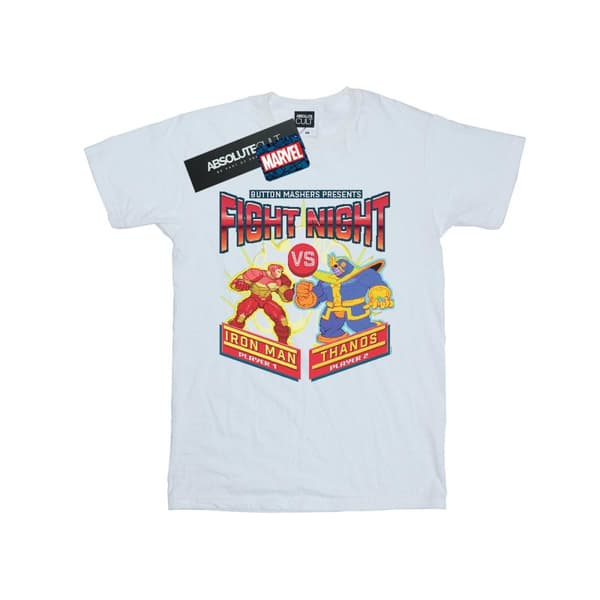 Marvel Dam / Dam Fight Night Iron Man Vs Thanos Bomull Boyfriend T-shirt