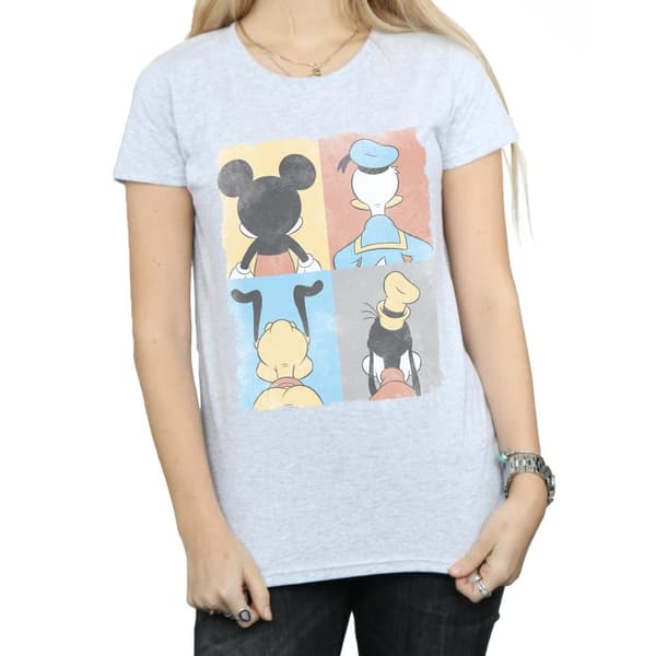 Disney Dam/Tjej Musse Pigg - T-shirt i bomull med fyra ryggar