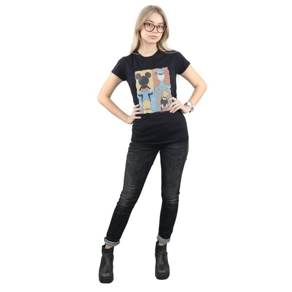 Disney Dam/Tjej Musse Pigg - T-shirt i bomull med fyra ryggar