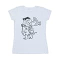 Miniatyrbillede 1 af 3: The Flintstones Womens/Ladies Fred and Wilma Kiss Cotton T-Shirt