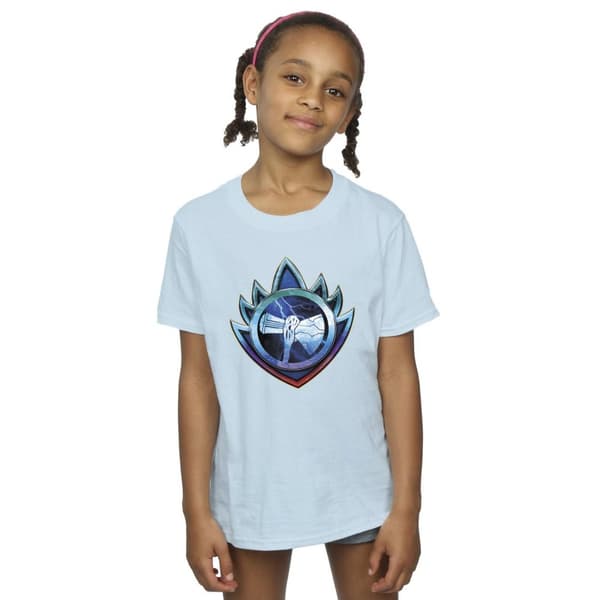 Marvel Girls Thor Love And Thunder Stormbreaker Crest Cotton T-Shirt