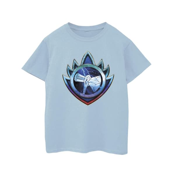 Marvel Girls Thor Love And Thunder Stormbreaker Crest Cotton T-Shirt