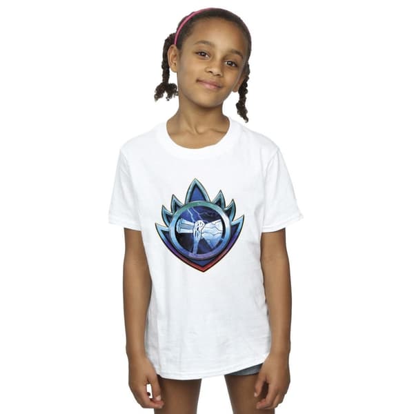 Marvel Girls Thor Love And Thunder Stormbreaker Crest Cotton T-Shirt