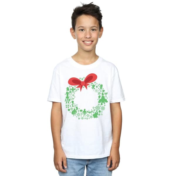 Marvel Boys Avengers Christmas Wreath T-Shirt
