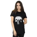 Miniatyrbild 2 av 3: Marvel Dam/Tjej The Punisher TV Skull Logo Boyfriend T-shirt i bomull
