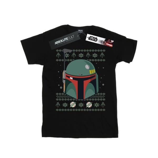 Star Wars Boba Fett jul t-shirt i bomull för flickor