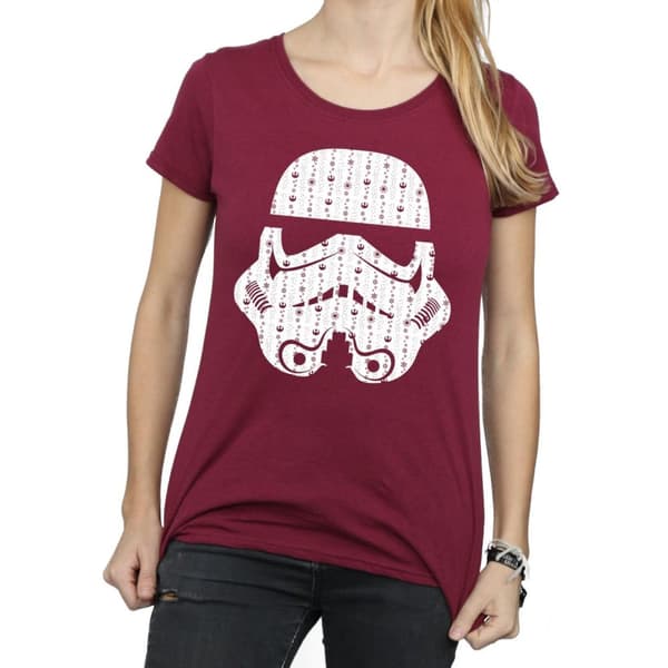 Star Wars Womens/Ladies Christmas Stormtrooper Helmet Cotton T-Shirt