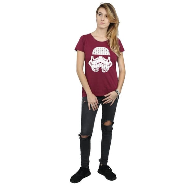 Star Wars Womens/Ladies Christmas Stormtrooper Helmet Cotton T-Shirt