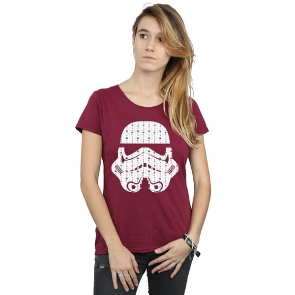 Star Wars Womens/Ladies Christmas Stormtrooper Helmet Cotton T-Shirt