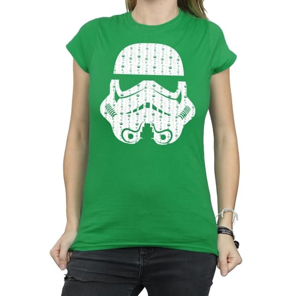 Star Wars Womens/Ladies Christmas Stormtrooper Helmet Cotton T-Shirt