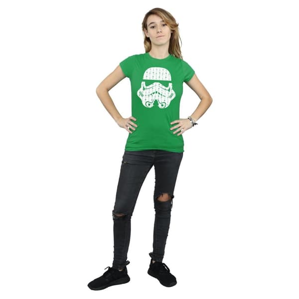 Star Wars Womens/Ladies Christmas Stormtrooper Helmet Cotton T-Shirt