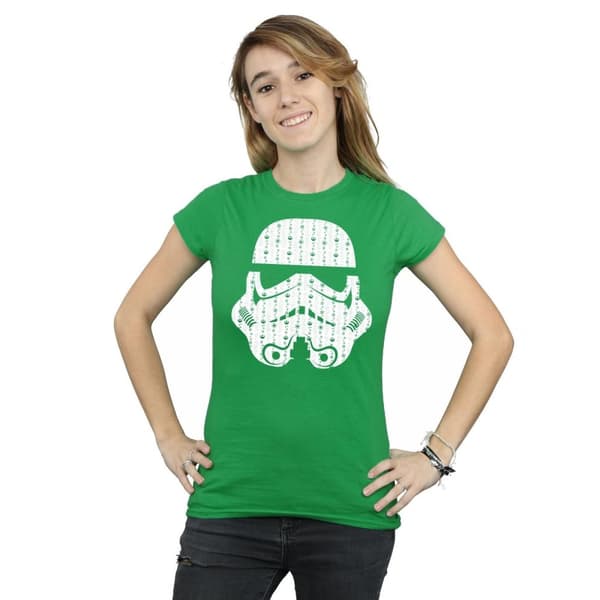 Star Wars Womens/Ladies Christmas Stormtrooper Helmet Cotton T-Shirt