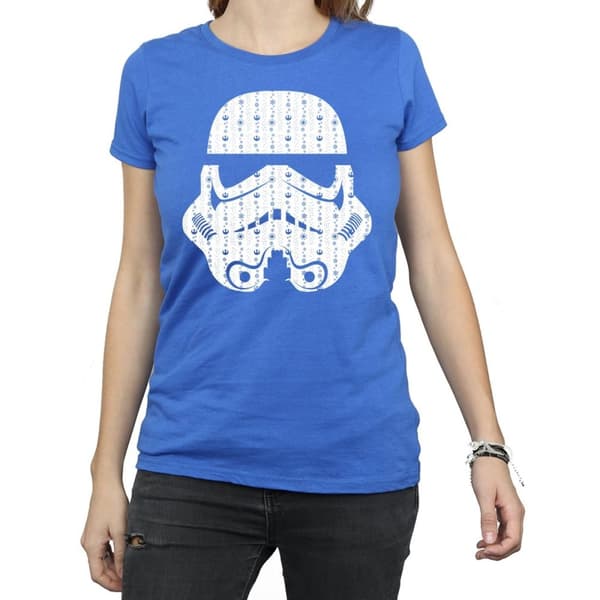 Star Wars Womens/Ladies Christmas Stormtrooper Helmet Cotton T-Shirt