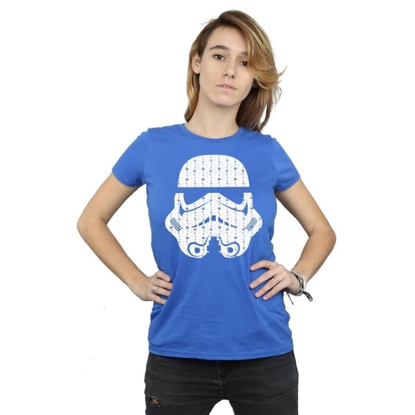 Star Wars Womens/Ladies Christmas Stormtrooper Helmet Cotton T-Shirt
