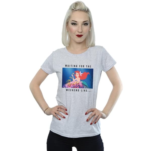 Disney Princess Womens/Ladies Ariel Waiting For The Weekend Cotton T-Shirt