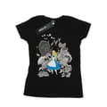 Miniatyrbild 1 av 5: Disney Dam/Tjej Alice i underlandet blommor bomull boyfriend t-shirt