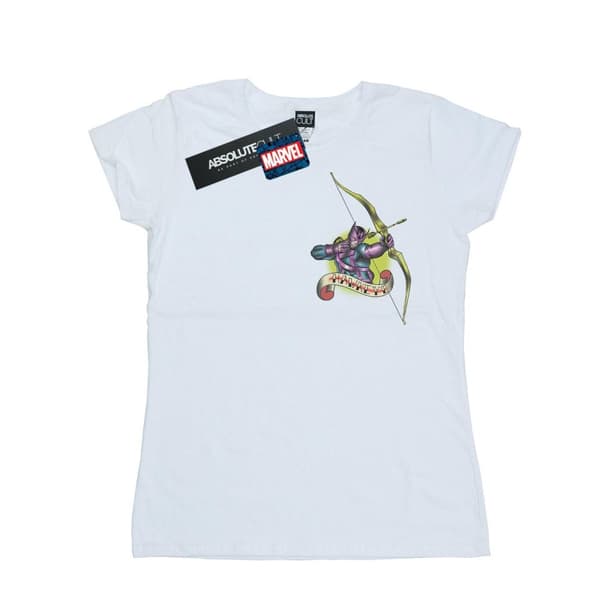 Marvel Womens/Ladies Hawkeye Tattoo Breast Print Cotton T-Shirt