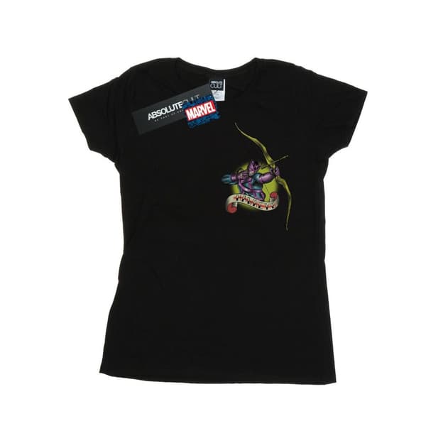 Marvel Womens/Ladies Hawkeye Tattoo Breast Print Cotton T-Shirt