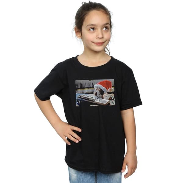 Gremlins T-shirt i bomull med Mogwai-julhatt för flickor