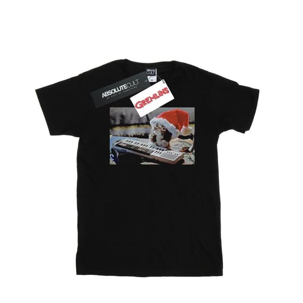 Gremlins T-shirt i bomull med Mogwai-julhatt för flickor